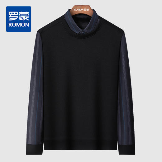 【加绒加厚】罗蒙秋冬男装保暖衬衫男士时尚休闲学院风假两件套头衬衫 商品图4