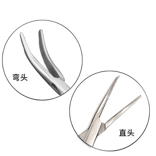 止血钳子手术钳不锈钢直头弯头 商品图2