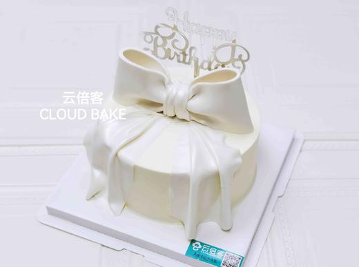【蝴蝶结蛋糕】纯白珠光 商品图0