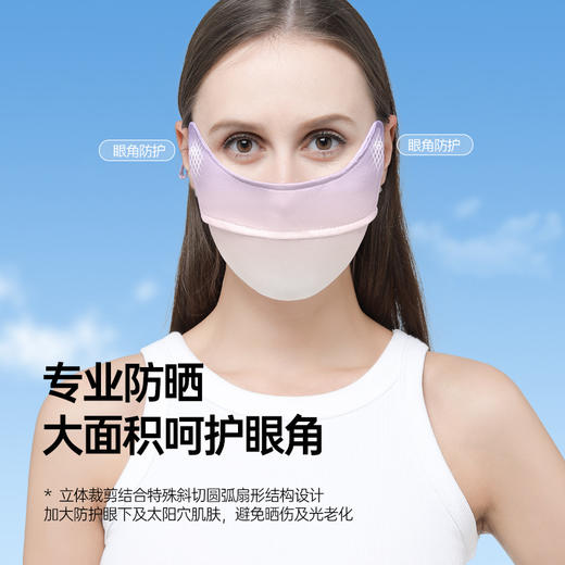 【出行必备】春夏季女士冰丝防晒面罩立体户外骑行遮阳开口透气护眼角布口罩 商品图3