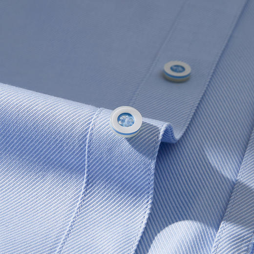 【60棉】罗蒙女士长袖衬衫纯色斜纹舒适透气商务通勤职业装衬衣女 商品图2