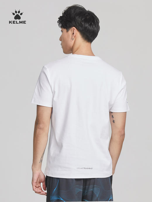 KELME卡尔美运动休闲短袖T恤夏季舒适透气经典logo印花宽松上衣男6123TX1040 商品图3