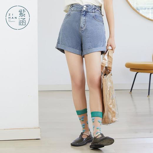 ZIHAN紫涵翻边牛仔短裤Z2Z04BS329 商品图1
