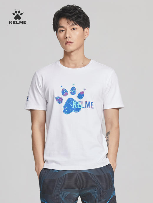 KELME卡尔美运动休闲短袖T恤夏季舒适透气经典logo印花宽松上衣男6123TX1040 商品图1
