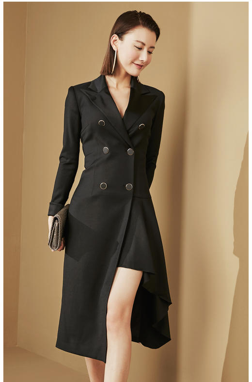 连衣裙-刚柔并济-J20484626颈袖添香2020新款时尚修身气质中长款包臀显瘦女士连衣裙 商品图2