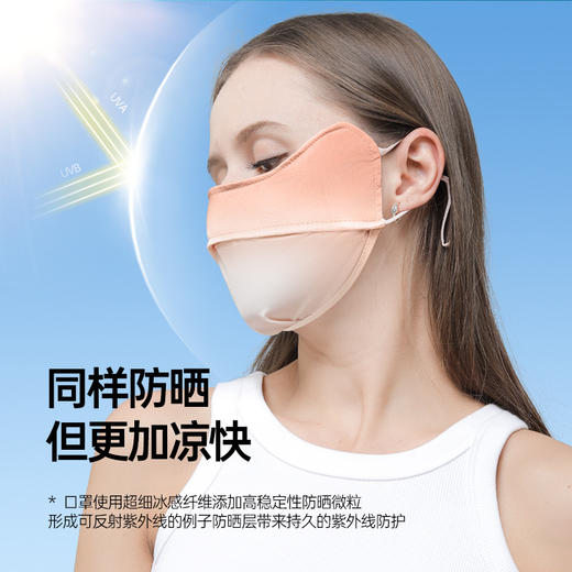 【出行必备】春夏季女士冰丝防晒面罩立体户外骑行遮阳开口透气护眼角布口罩 商品图1