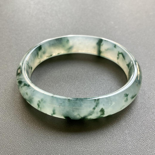 冰种起胶飘花翡翠贵妃镯52 商品图1