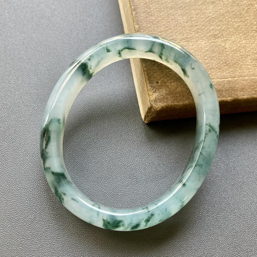 冰种起胶飘花翡翠贵妃镯52 商品图3