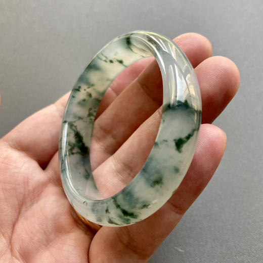 冰种起胶飘花翡翠贵妃镯52 商品图8