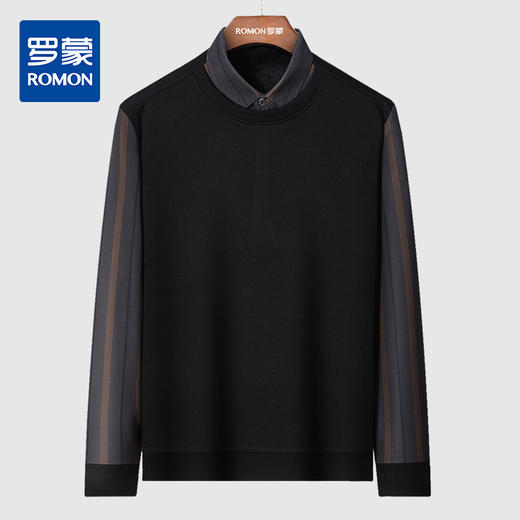 【加绒加厚】罗蒙秋冬男装保暖衬衫男士时尚休闲学院风假两件套头衬衫 商品图6