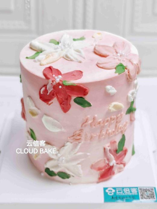 【迷你加高蛋糕】手绘刮刀花 商品图1