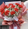 【浓情感恩】12朵红色康乃馨➕满天星精品花束 商品缩略图0