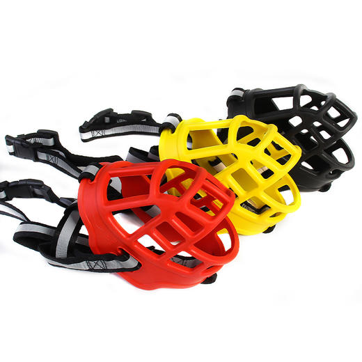 新款狗狗嘴套 透气防叫咬 防乱吃 可喝水 狗口罩 柔软 硅胶材质  多个尺寸 商品图5