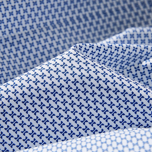 【专柜同款】罗蒙春秋印花微弹纯棉衬衫男士休闲百搭衬衫 商品图6