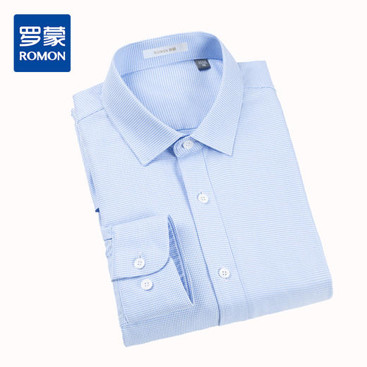 【全棉】罗蒙成衣免烫衬衫男长袖正装商务通勤职业装衬衣男 商品图0