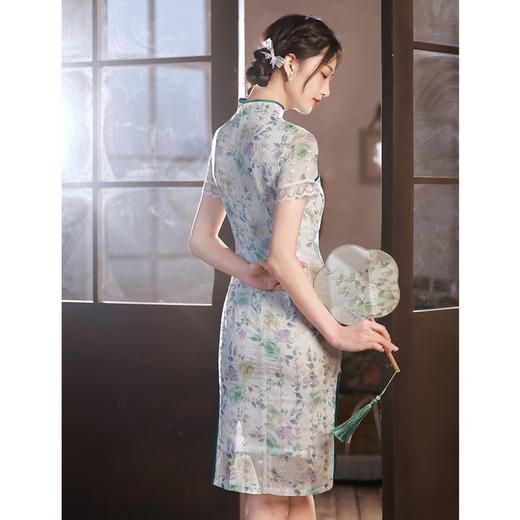 修身减龄，改良年轻款日常款文艺少女雪纺旗袍BJS-9290 商品图4