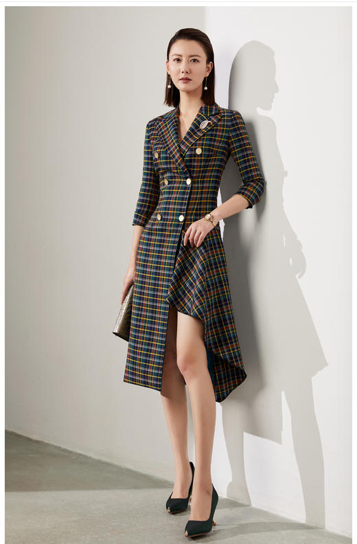 颈袖添香-连衣裙-刚柔并济-J20494593A 商品图3