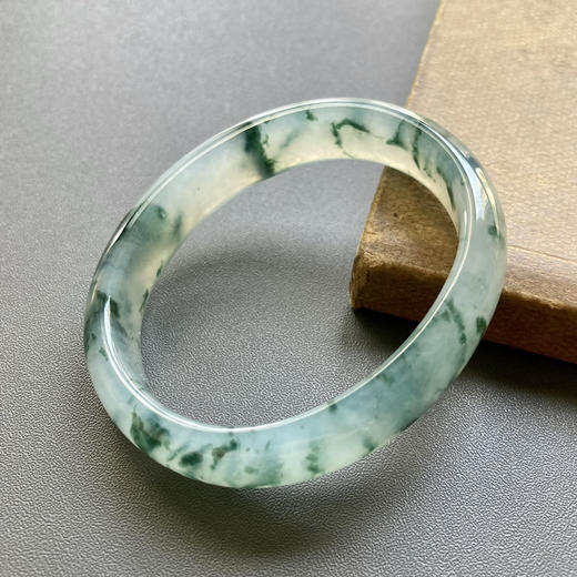 冰种起胶飘花翡翠贵妃镯52 商品图2