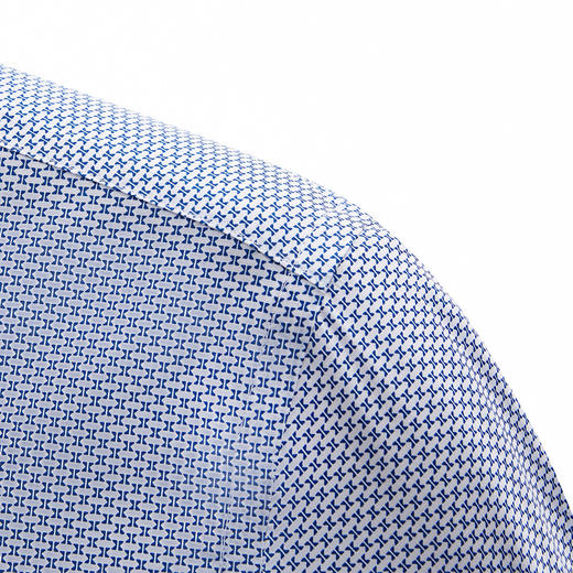 【专柜同款】罗蒙春秋印花微弹纯棉衬衫男士休闲百搭衬衫 商品图2