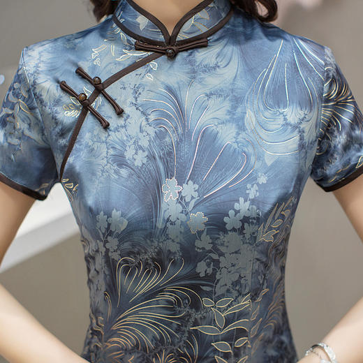 大码烫金双层旗袍 XL9173 商品图2