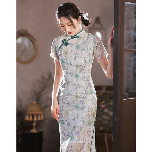 修身减龄，改良年轻款日常款文艺少女雪纺旗袍BJS-9290 商品图3