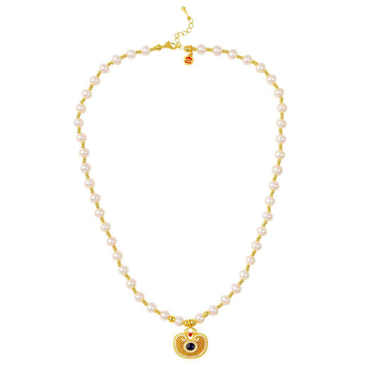 宫里的世界&信语 香音之珍珠套链 珍珠珐琅如意吊坠 商品图1