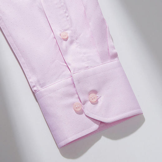【专柜同款】罗蒙男士粉色衬衫纯色百搭休闲商务新郎结婚衬衣 商品图5