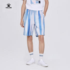 KELME卡尔美扎染梭织五分裤男2022夏季新款海边度假宽松休闲短裤6227DK1009