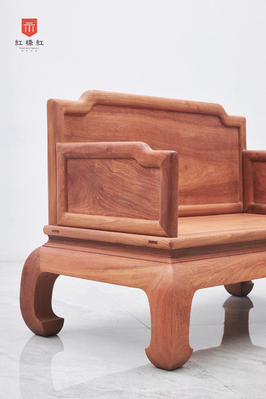 红桥红  家具严选  缅甸花梨（大果紫檀）【弯腿 三围攒框素板 223沙发六件套】 商品图6