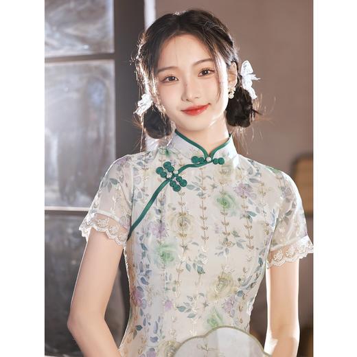 修身减龄，改良年轻款日常款文艺少女雪纺旗袍BJS-9290 商品图2