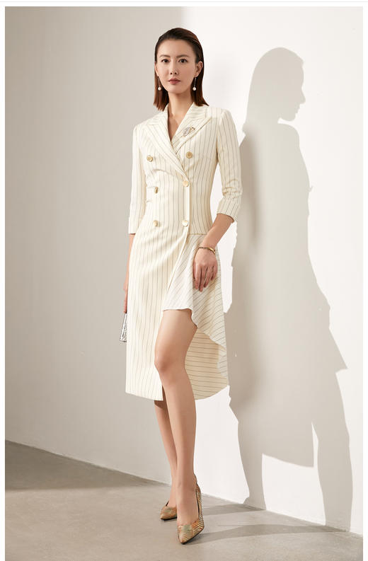 刚柔并济-J20384560A  装新款通勤修身女士气质时尚名媛长袖职场包臀连衣裙颈袖添香 商品图0