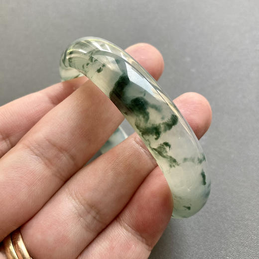 冰种起胶飘花翡翠贵妃镯52 商品图7