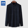 【加绒加厚】罗蒙秋冬衬衫男保暖防风时尚印花通勤百搭休闲套头衬衣男 商品缩略图0