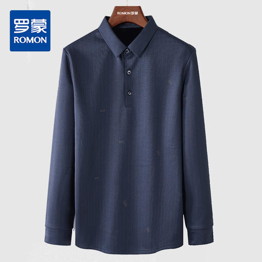 【加绒保暖】罗蒙衬衫男防风御寒商务通勤休闲百搭柔软亲肤长袖衬衣男 商品图2