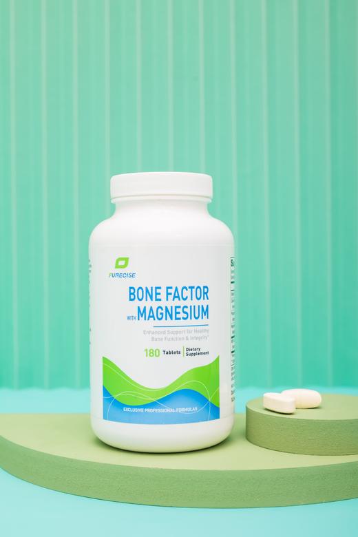 【新版本新片剂-专利钙镁骨骼因子片剂】Bone Factor with Magnesium 180片两个月剂量  白色片剂 MCHC天然专利微晶钙 三合一镁元素 骨骼健康  Purecise®️倍赛思 商品图5