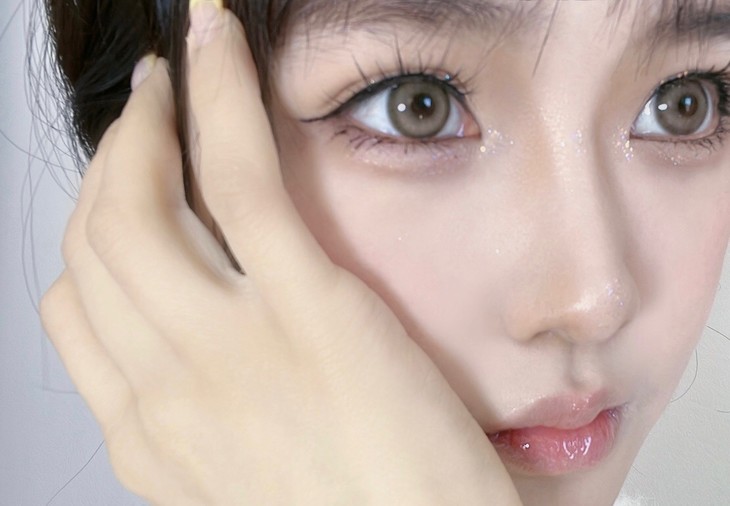SERLTYCA年抛隐形眼镜 青木米灰14.0mm 1副/2片-VVCON美瞳商城17