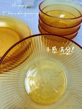 康宁SNAPWARE晶尊系列餐具8件套，高级琥珀色系，简约个性