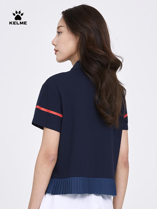 KELME卡尔美短袖POLO衫女工作服2022夏新款透气运动T恤6227PL2004 商品图1