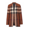 BURBERRY 巴宝莉 女士格纹羊毛剪裁外套 棕色 8050557 A9011 商品缩略图0