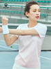 KELME卡尔美网球印花渐变色短袖女T恤纯棉透气休闲夏季运动上衣6126TX2002 商品缩略图3