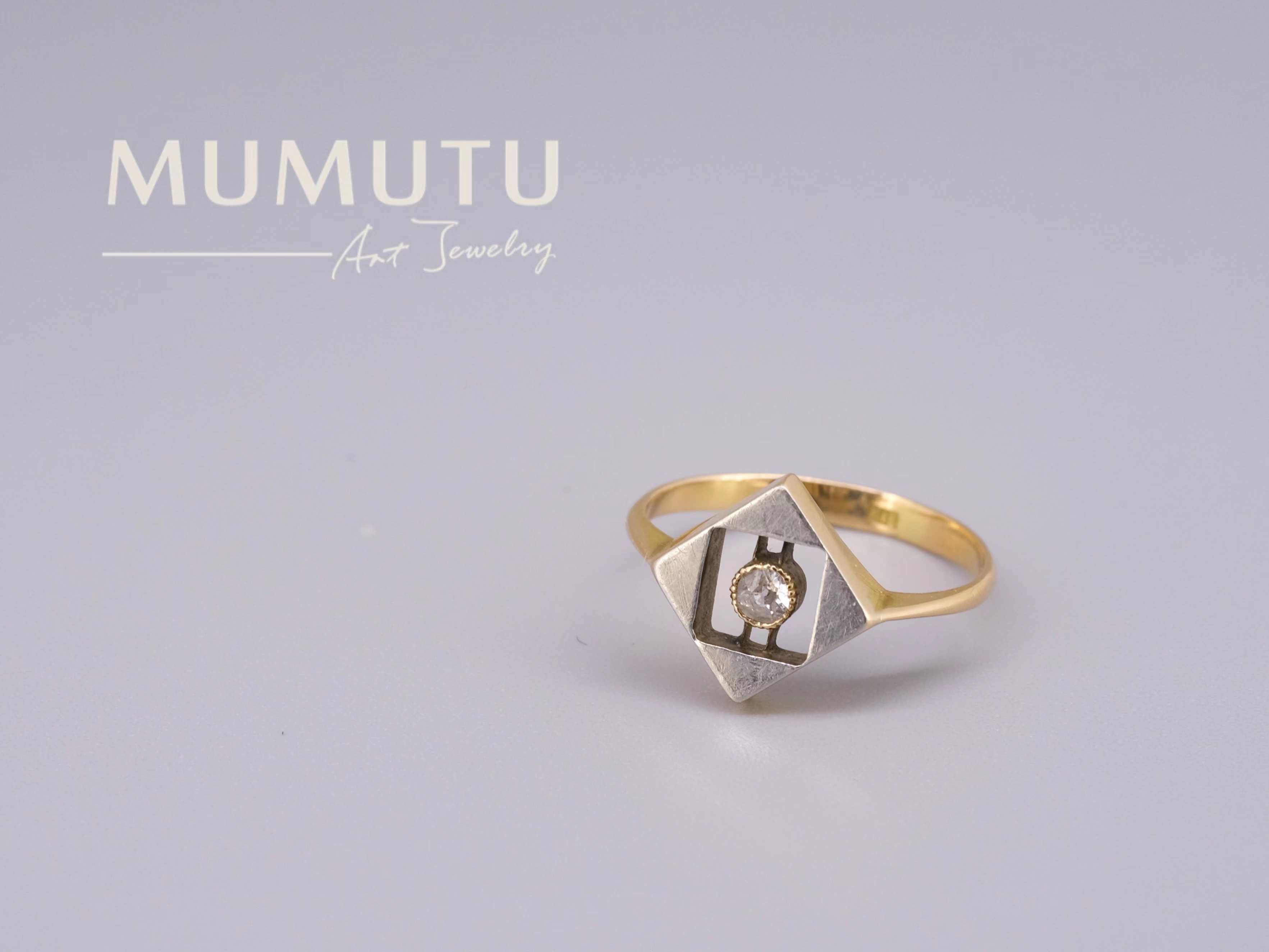 18K 爱德华时期款7分钻尾戒