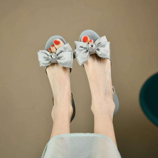 特软小仙女蝴蝶结耙耙凉鞋，穿上就不想脱的豆豆鞋YSL0087 商品图4