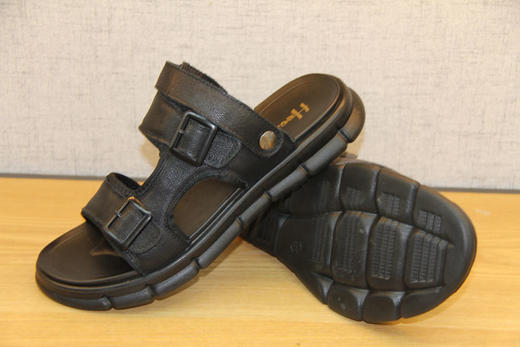 豪行夏新款11255312凉鞋男士休闲shus真皮沙滩鞋凉拖两用凉鞋软底 专柜正品 商品图6