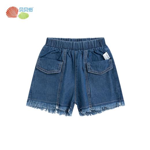贝贝怡夏季新品儿童牛仔短裤小清新时尚潮流款女童短裤222K2374
 商品图5
