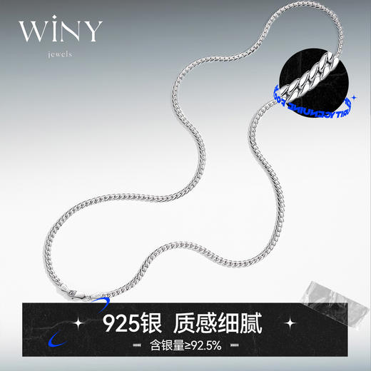 Winy925纯银星落项链送女友闺蜜老婆爱人节日生日礼物 商品图1