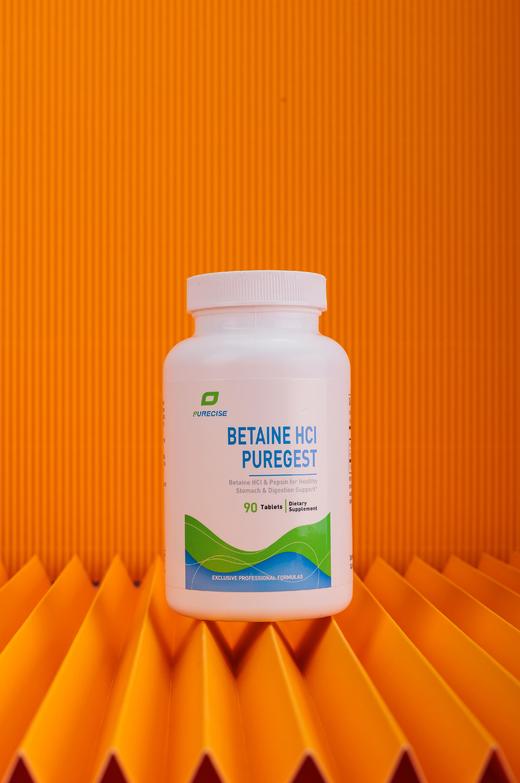 高剂量盐酸甜菜碱+胃蛋白酶片剂 Betaine HCI 90片 补充胃酸 补充甲基 商品图7