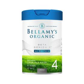 【HLJ】贝拉米高端系列白金版有机A2婴儿配方奶粉4段(2岁+)800g/罐