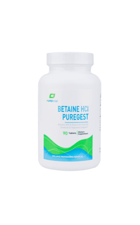 高剂量盐酸甜菜碱+胃蛋白酶片剂 Betaine HCI 90片 补充胃酸 补充甲基