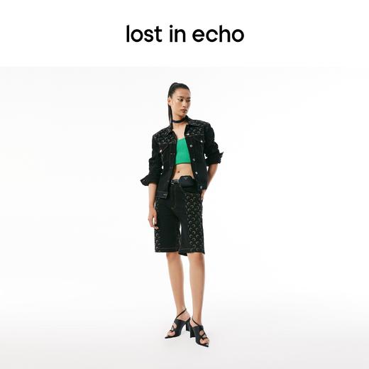 【下架】lost in echo x ZHANGJIAYI 不规则绑带LOGO印花尖头凉鞋 商品图2