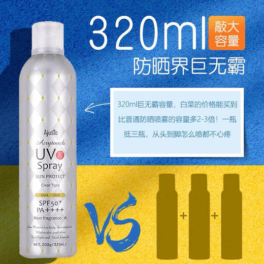 日本Ajuste爱伽丝防晒喷雾320ml（脸部专用） 商品图4